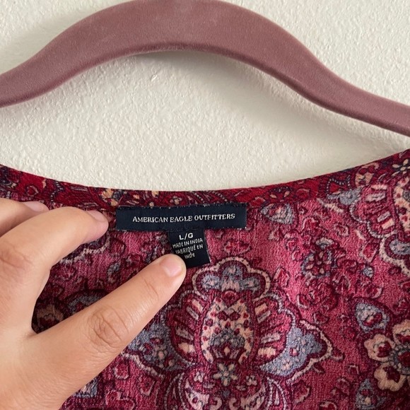 AMERICAN eagle outfitter women’s tunic dress size large red - Picture 3 of 4